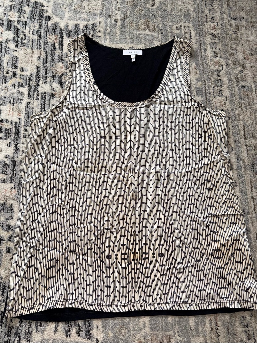 reiss silk tank top medium